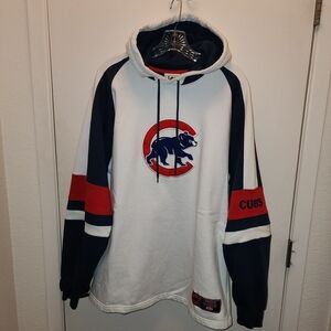 Chicago Cubs Baseball, XL Lee Sport Men's Hoodie - White, Navy, and Red